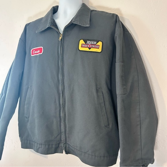 SHOP JACKET Men’s XL Uni-Wear Canvas Jacket Rush Truck Center Ceasar Patches - Picture 5 of 14